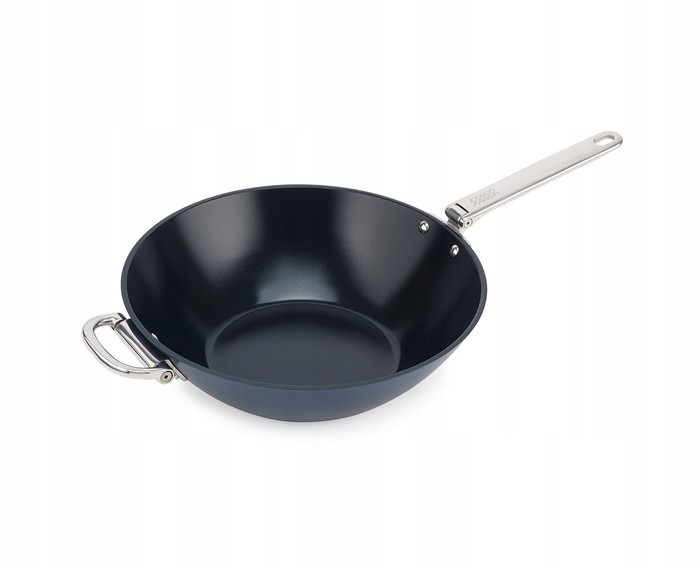 Joseph Joseph Space Wok so sklopným držiakom 32 cm Tmavomodrý