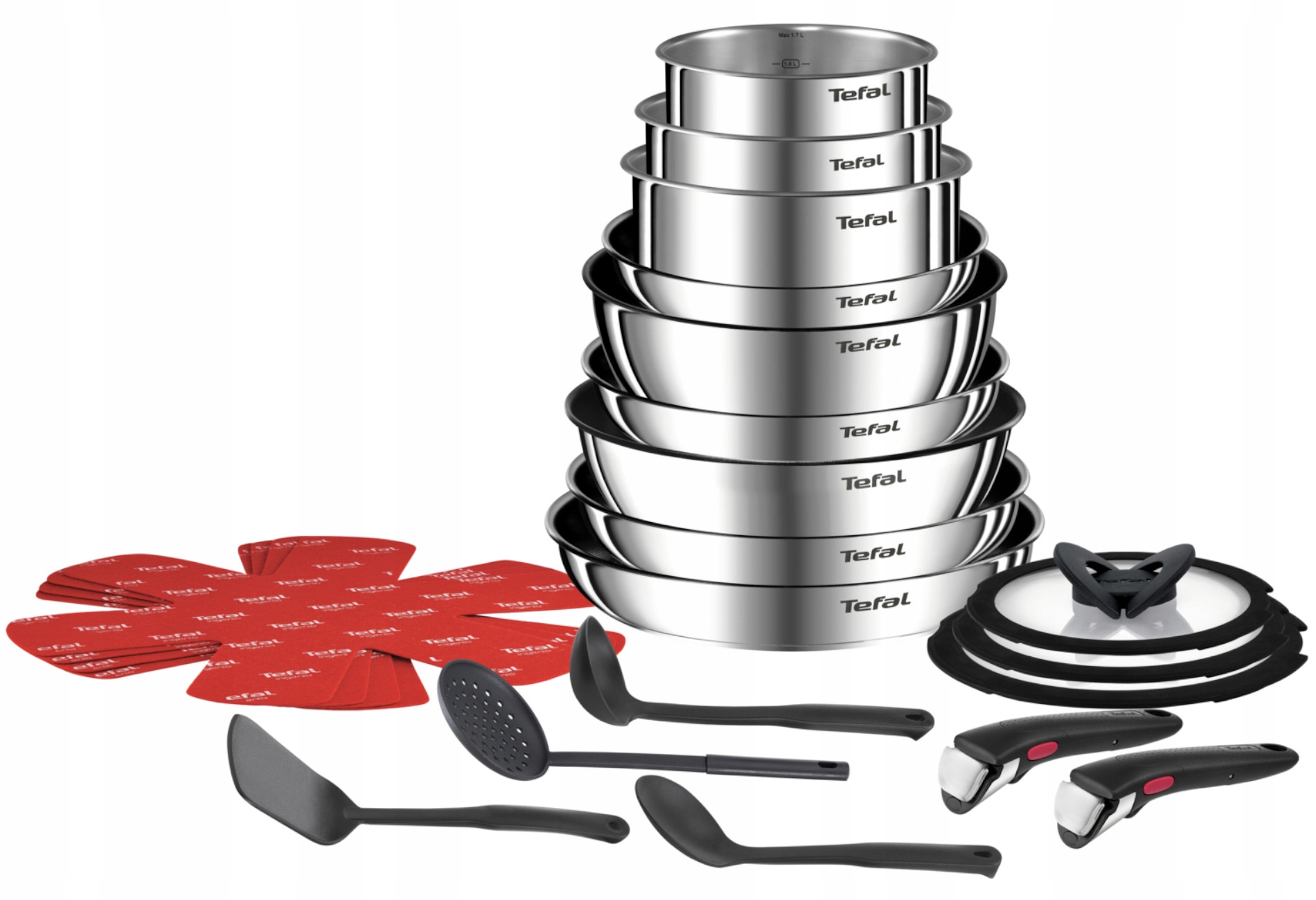 Zestaw garnków Tefal Ingenio Emotion 22el. indukcja wok 28 cm indukcja
