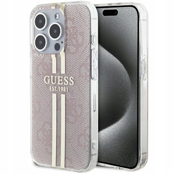 Guess GUHCP15LH4PSEGP pouzdro pouzdro kryt pouzdro pro iPhone 15 Pro 6.1" růžové