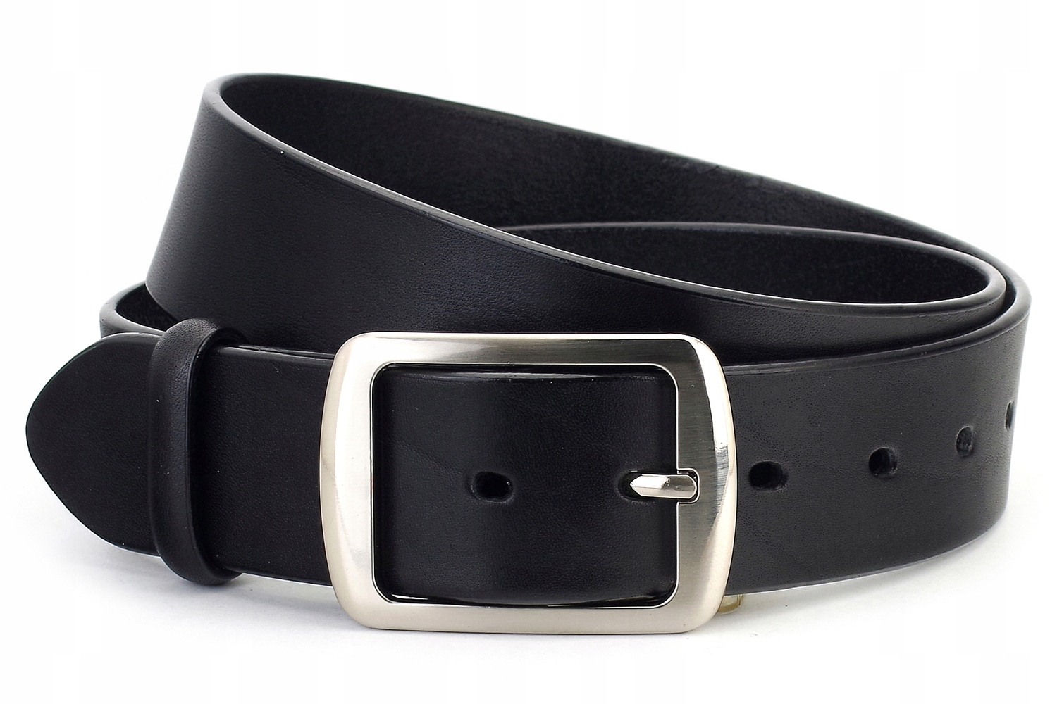 

Damski Pasek Skórzany 4cm Skóra Czarny Klasyk #1 S