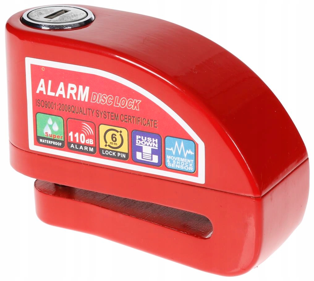 Замок с сигнализацией 110 дБ Красный замок циферблата
