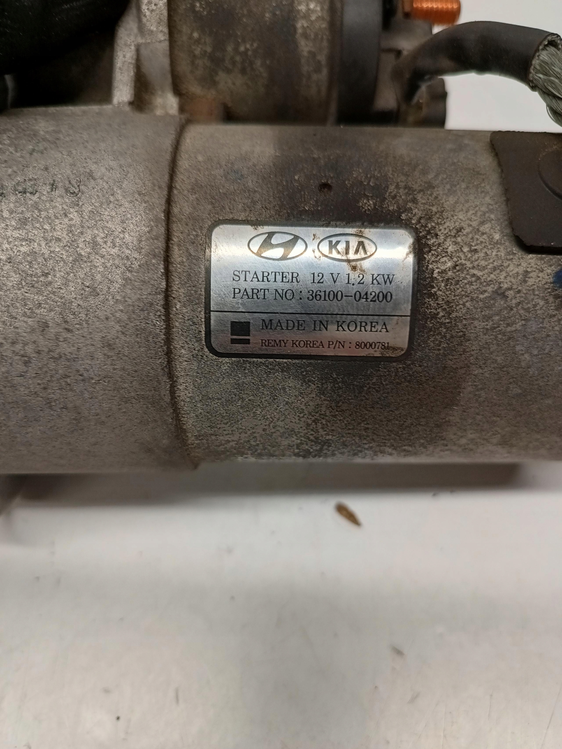 starter KIA STONIC 1.0 T-GDI 2018- 36100-04200 8000781