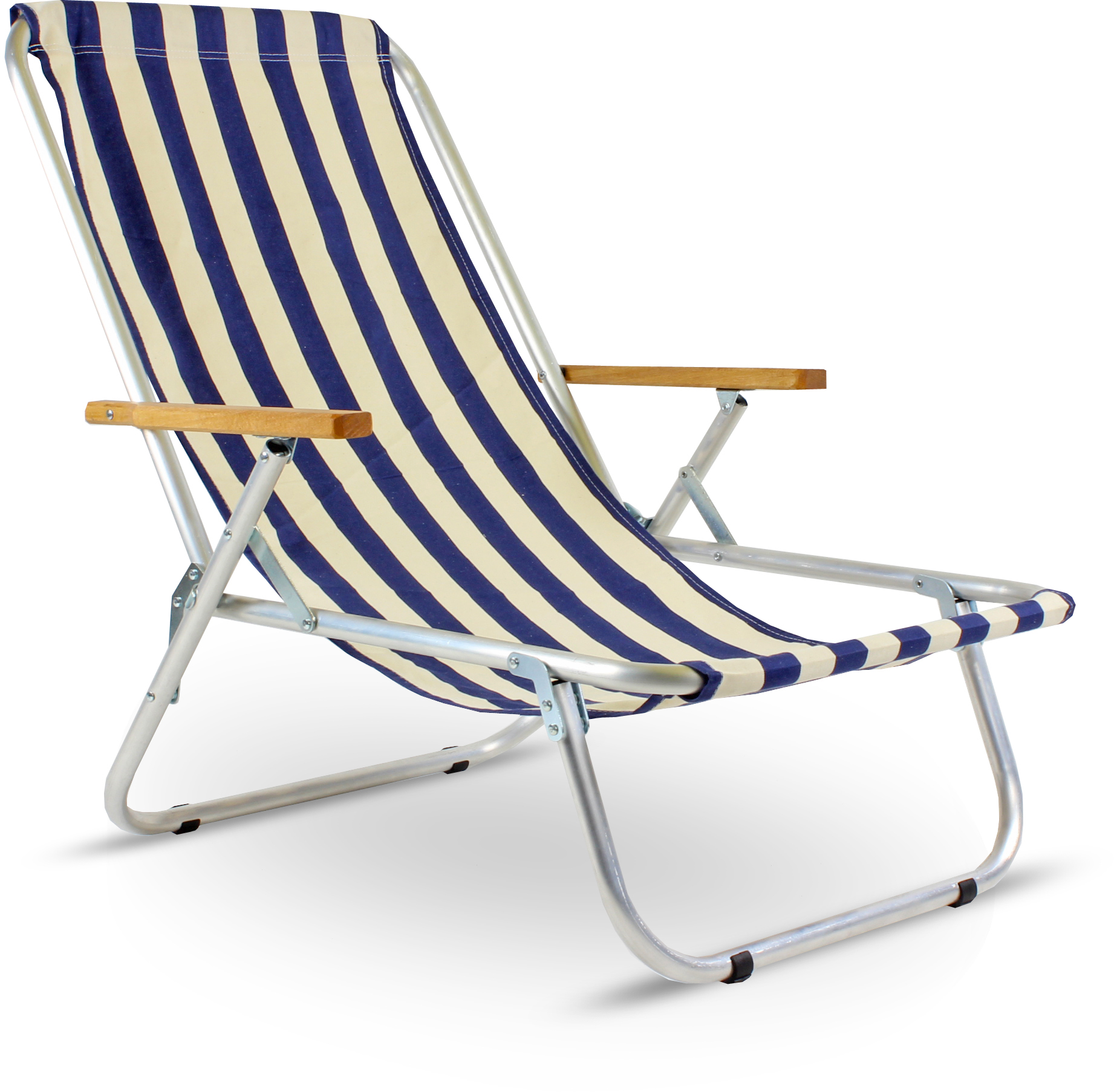 Leżak plażowy składany, aluminiowy, tradycyjny Max 150 kg