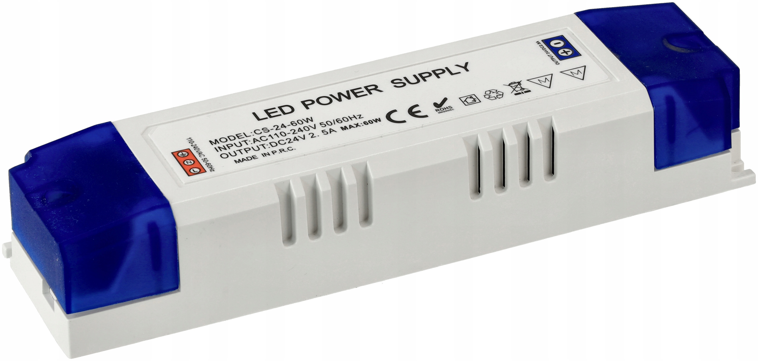 ZASILACZ LED 24V MEBLOWY 2,5A 60W DO TAŚMA TAŚMY LED Transformator Marka Milio