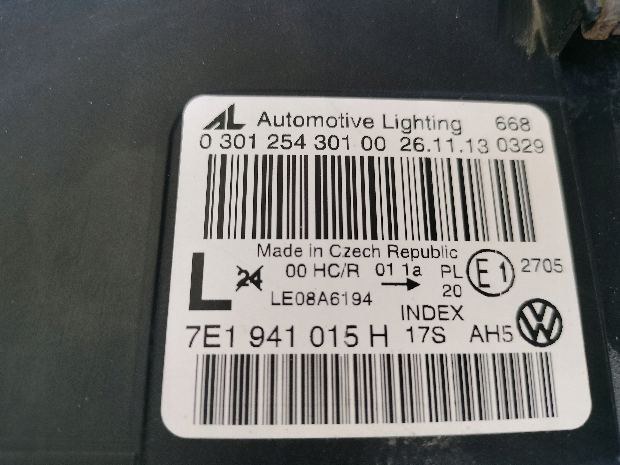 light left REFLEKTOR VW T5 7E 7E0 09- LIFT