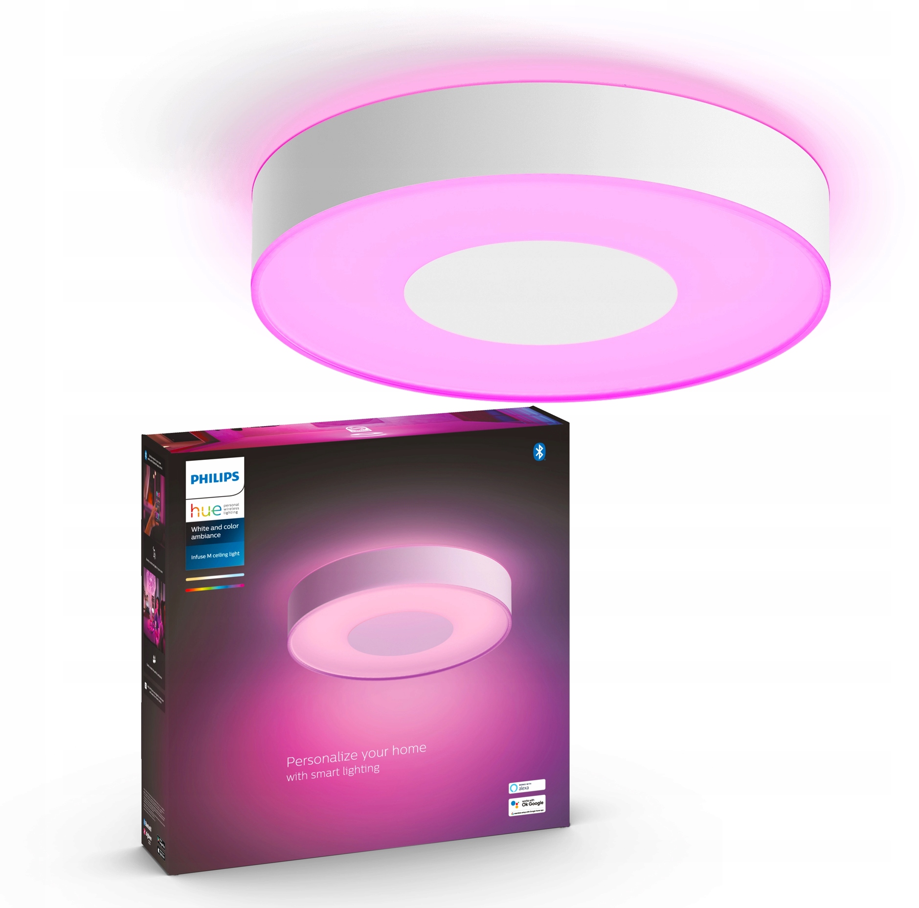 Philips Hue Infuse Rgb Tw Inteligentné Led stropné Stropné Svietidlo 38 cm