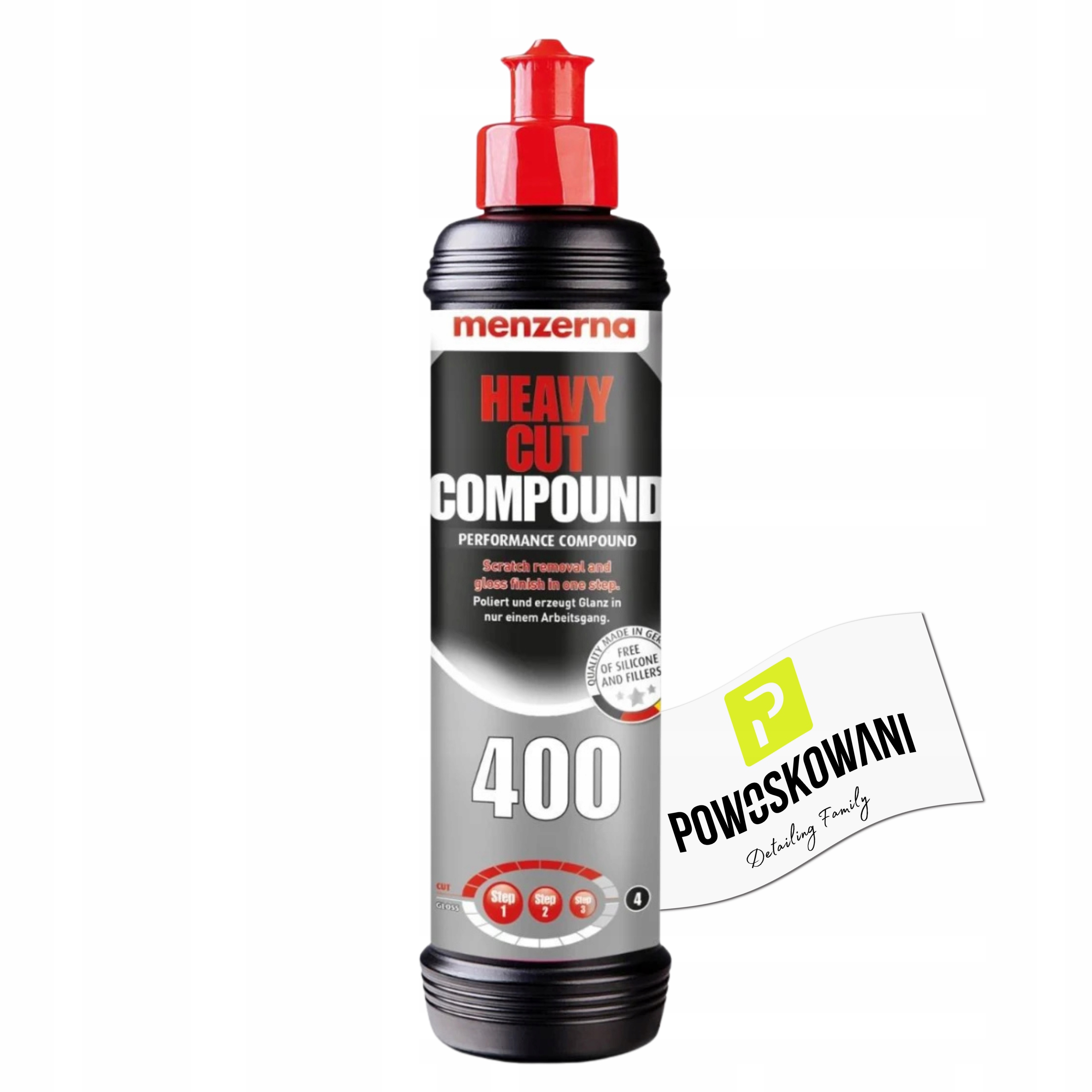 Menzerna Heavy Cut Compound 400 250ml Bardzo Mocno Tnąca Pasta Polerska