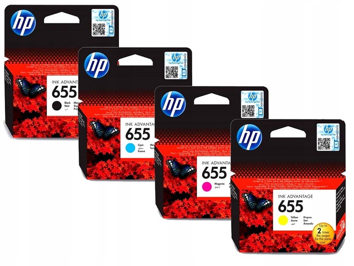 

Komplet Tuszy Hp 655 black/cyan/magenta/yellow