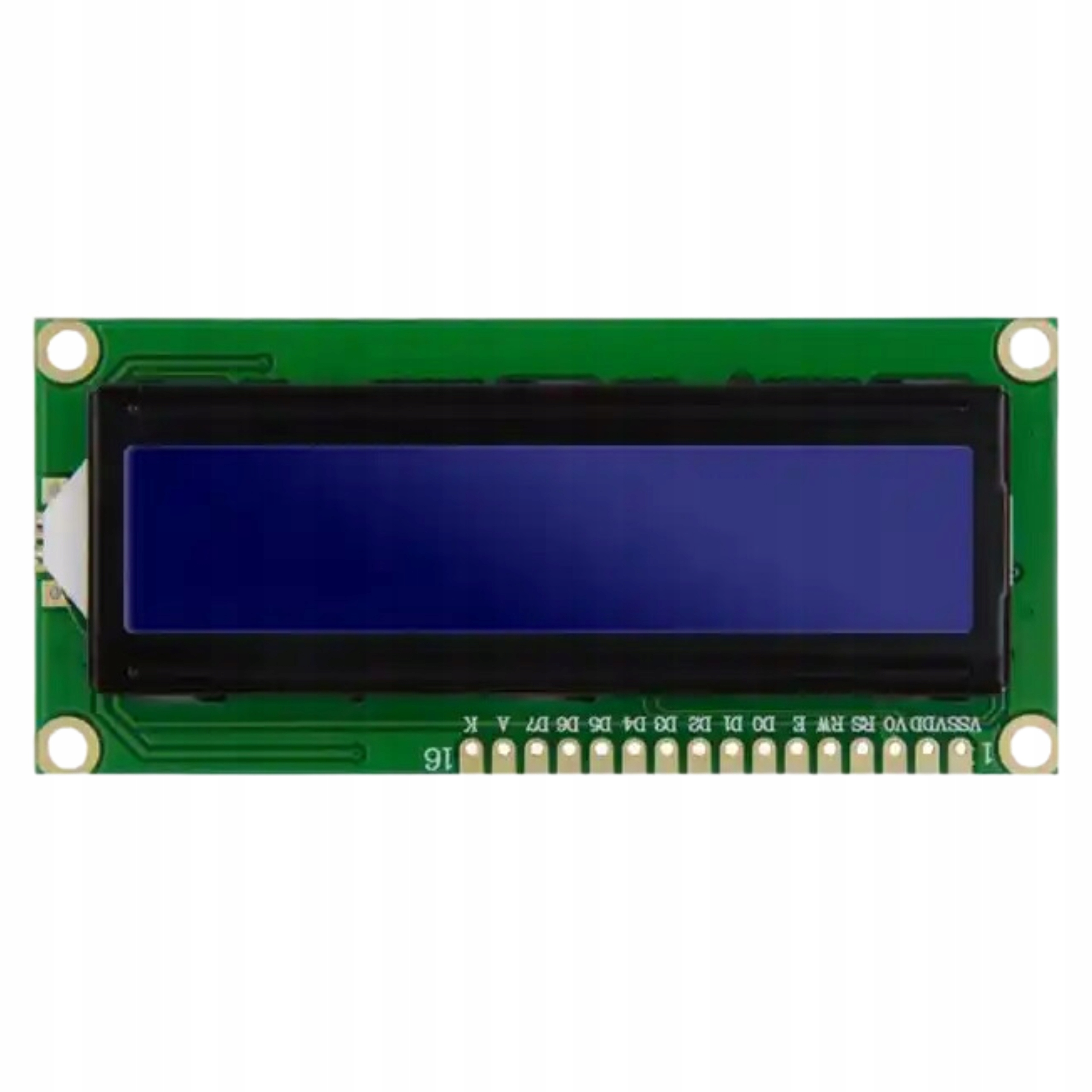 WYŚWIETLACZ MONITOR LCD 2x16 HD44780 1602 NIEBIESKI ZGODNY Z ARDUINO 5V DC Stan opakowania oryginalne