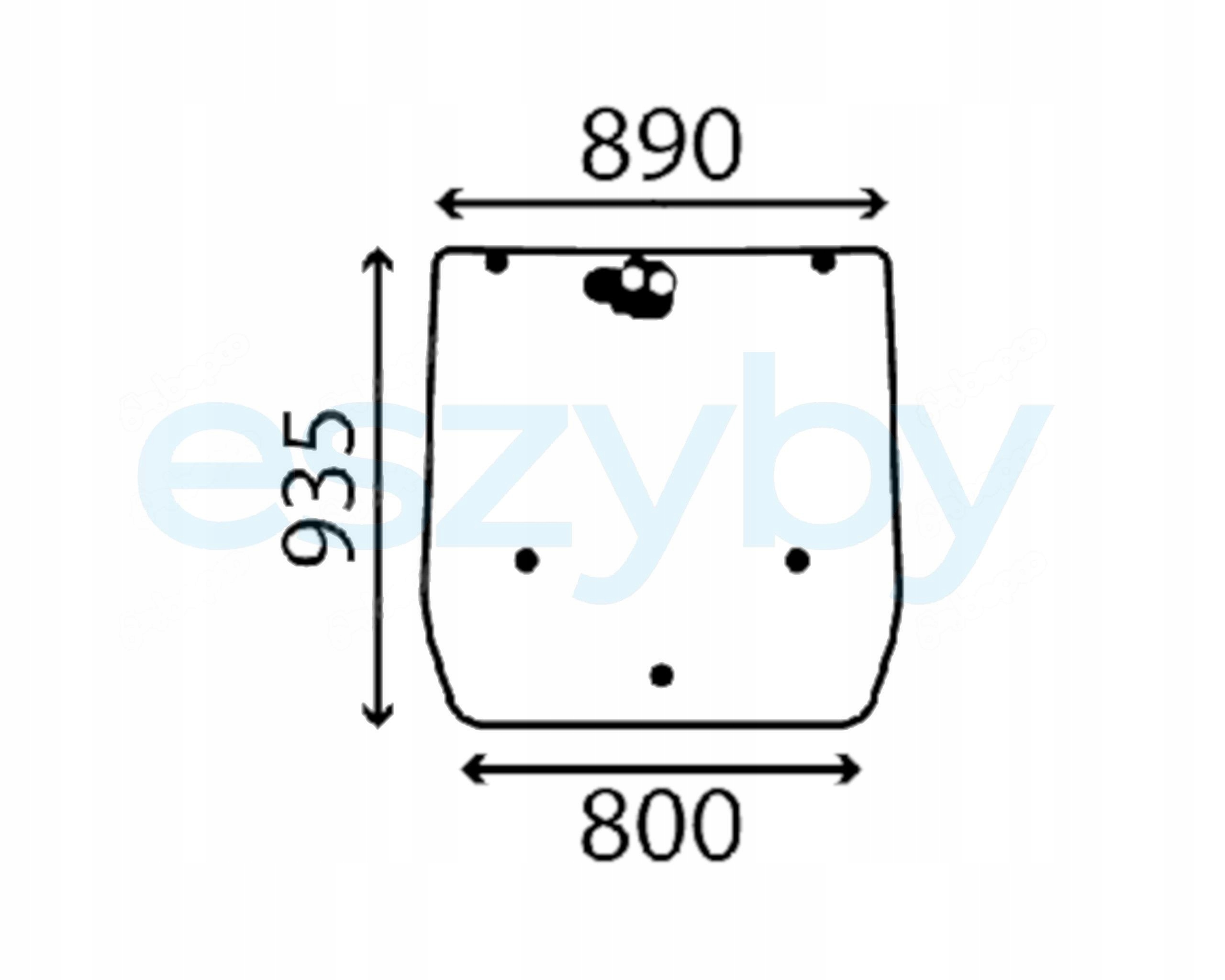 sklo Case, New Holland zadní 84327955