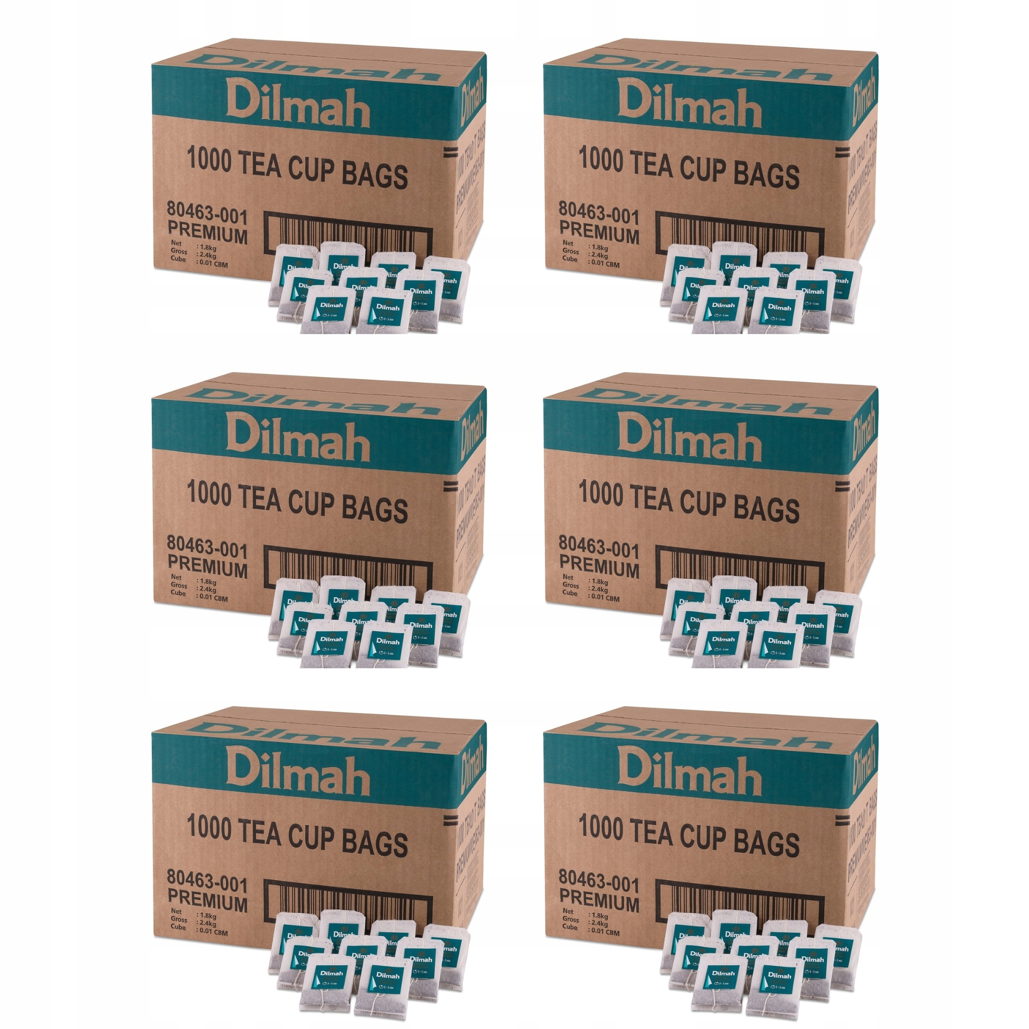 6x Herbata Czarna Dilmah Premium Tea 1000 Torebek Ekspresowych z Zawieszką