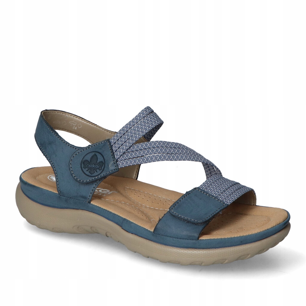 Sandály Rieker 64870-14 Modré lico 40