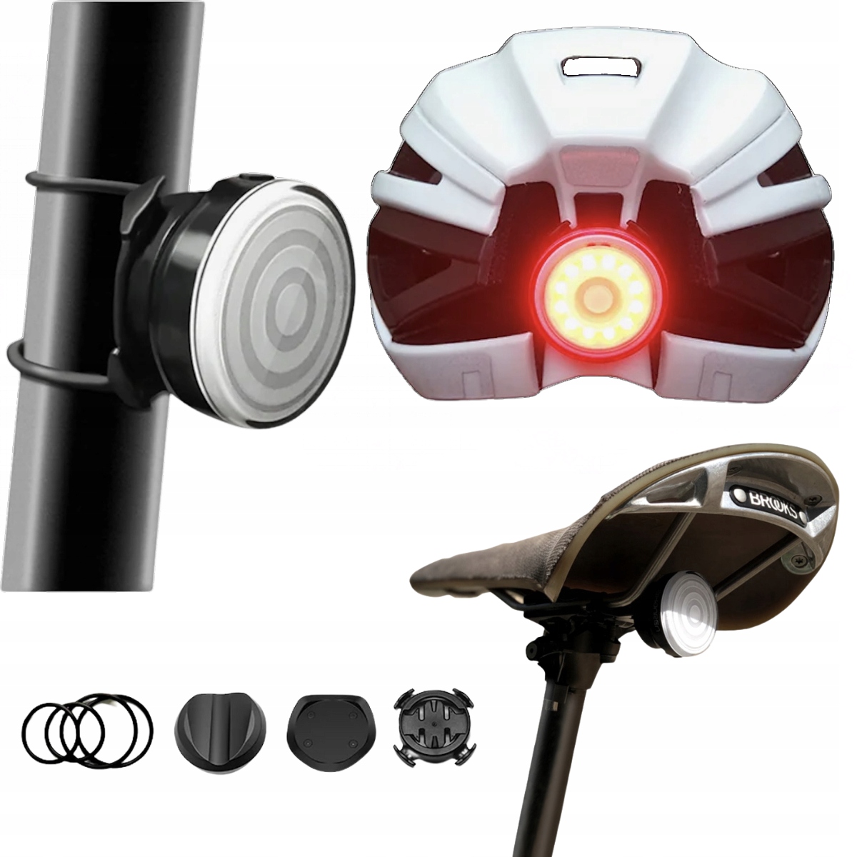 Výkonné zadní světlo na kolo s inteligentní signalizací brzdění a ovládáním přes aplikaci