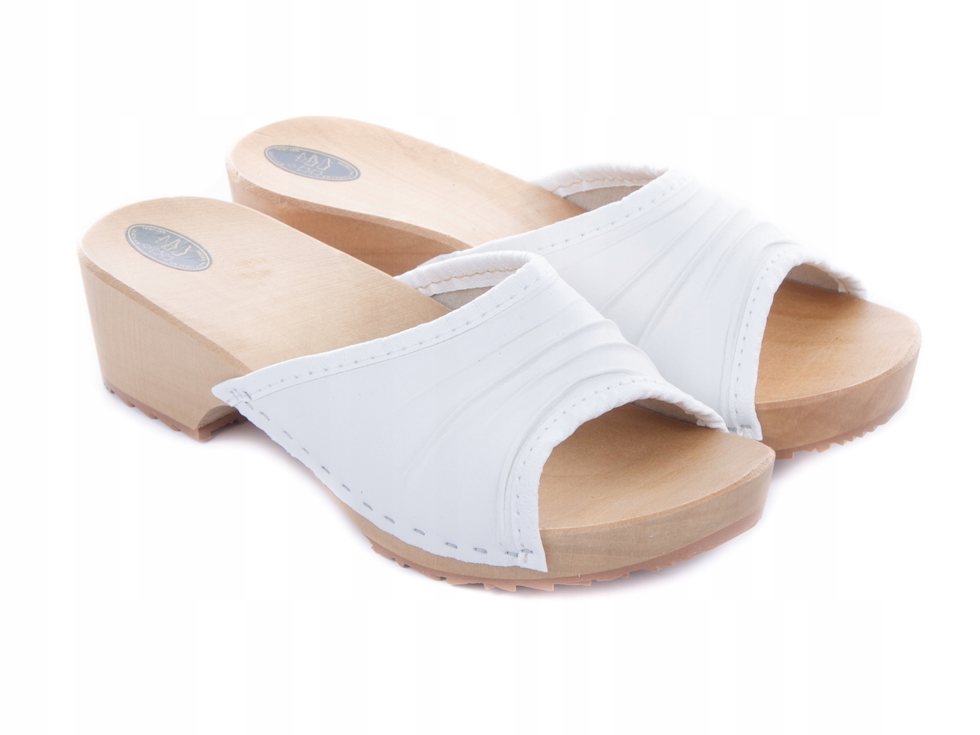 

Eleganckie Trepy - Drewniaki Skóra Naturalna - 40