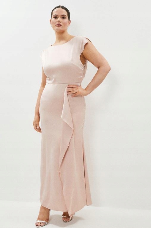 Coast Plus Size Sukienka Satynowa Różowa 54 1YŻF