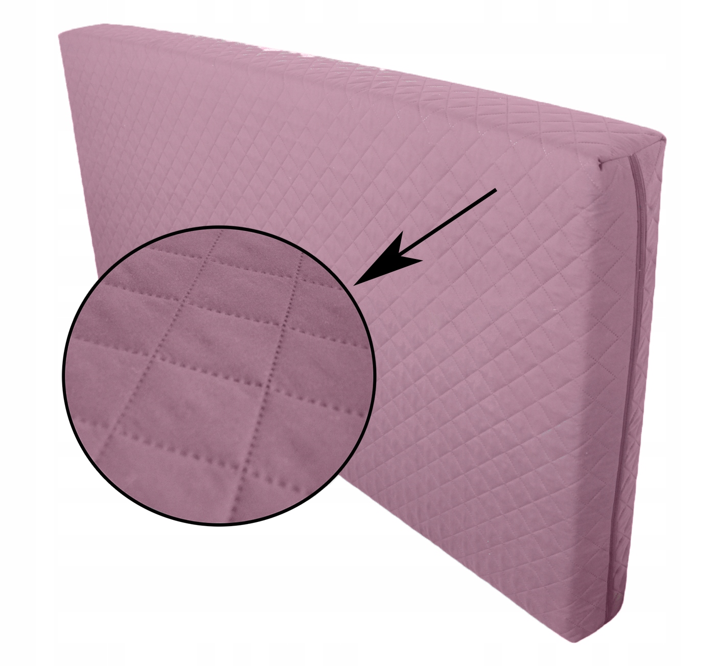 Povlak Na Matrace Prošívaný 140 X 200 CM Pudrová Růžová