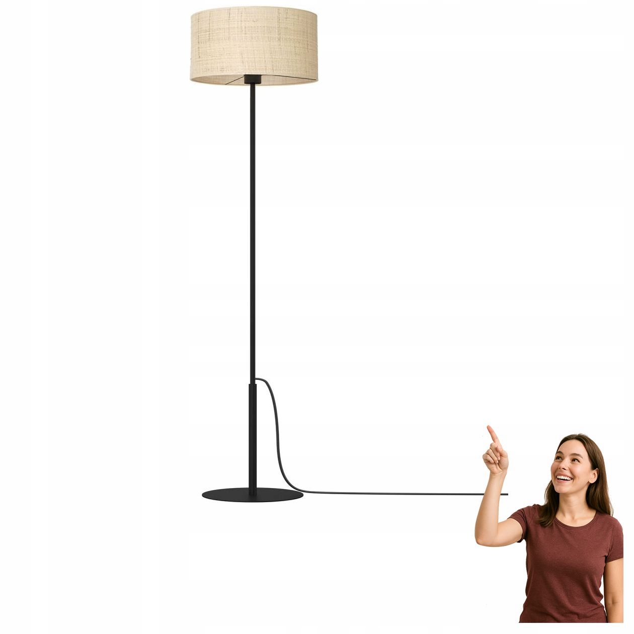 Podlahová lampa Rattan 5286 Luminex