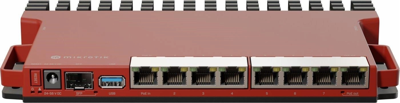MikroTik L009UiGS-RM router Gigabit 8xGE, Sfp, PoE-in, PoE-out, Usb 3.0