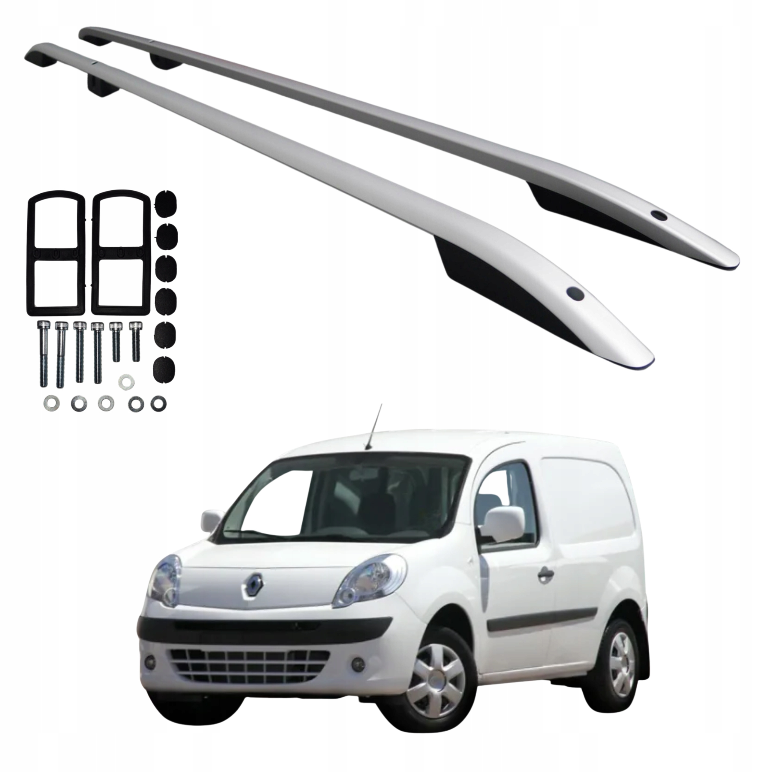 Střešní nosiče Renault Kangoo II 2008-2022 L2 Dlouhé, hliníkové, odolné