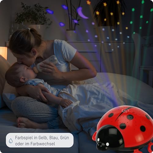 ANSMANN Projektor Nocny LED Biedronka Lampka Dziecięca Czerwona — miniatura 6