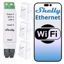 Shelly Pro 3EM-400 3-fázový merač energie 400A Lan WiFi Din