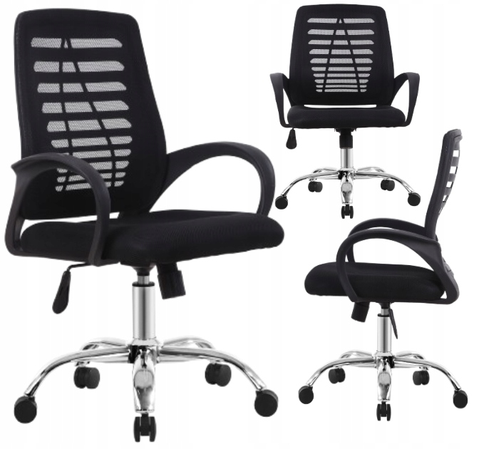 Ergonomiczny Fotel Obrotowy Krzesło Biurowe Nest Czarny