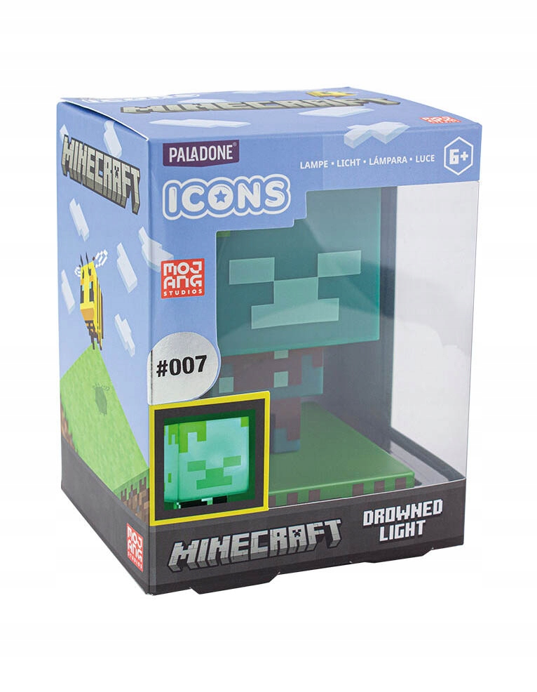 ORYGINALNA MINI LAMPKA DLA DZIECI / MINECRAFT TOPIELEC ZOMBIE #007 Stan opakowania oryginalne