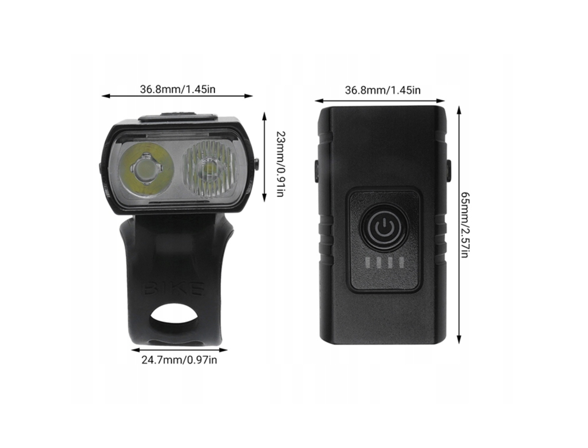 LAMPKA ROWEROWA ŚWIATŁO PRZÓD TYŁ ZMIERZCH KLAKSON Marka bez marki