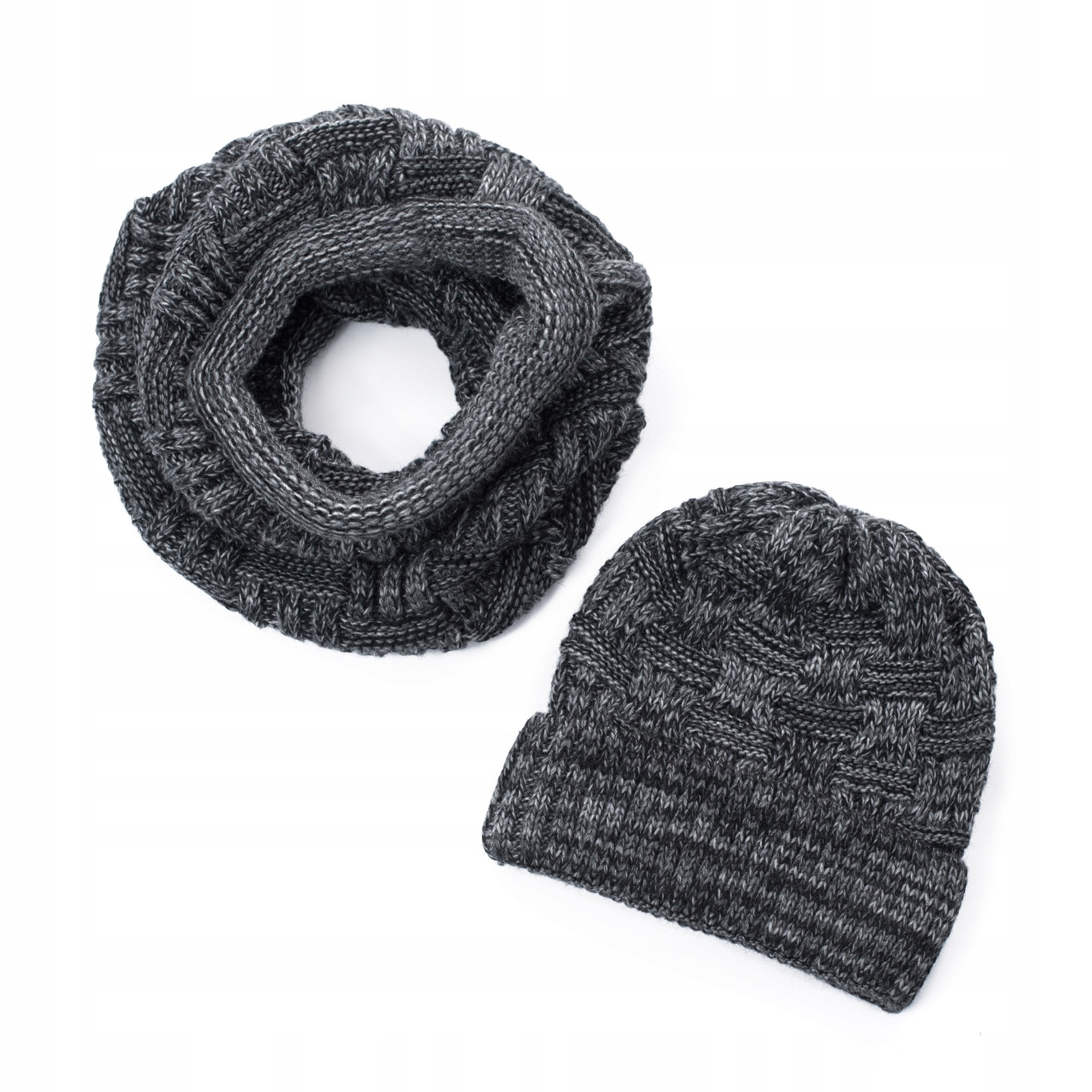 

Komplet Czapka I Szalik Damski Męski Na Zimę