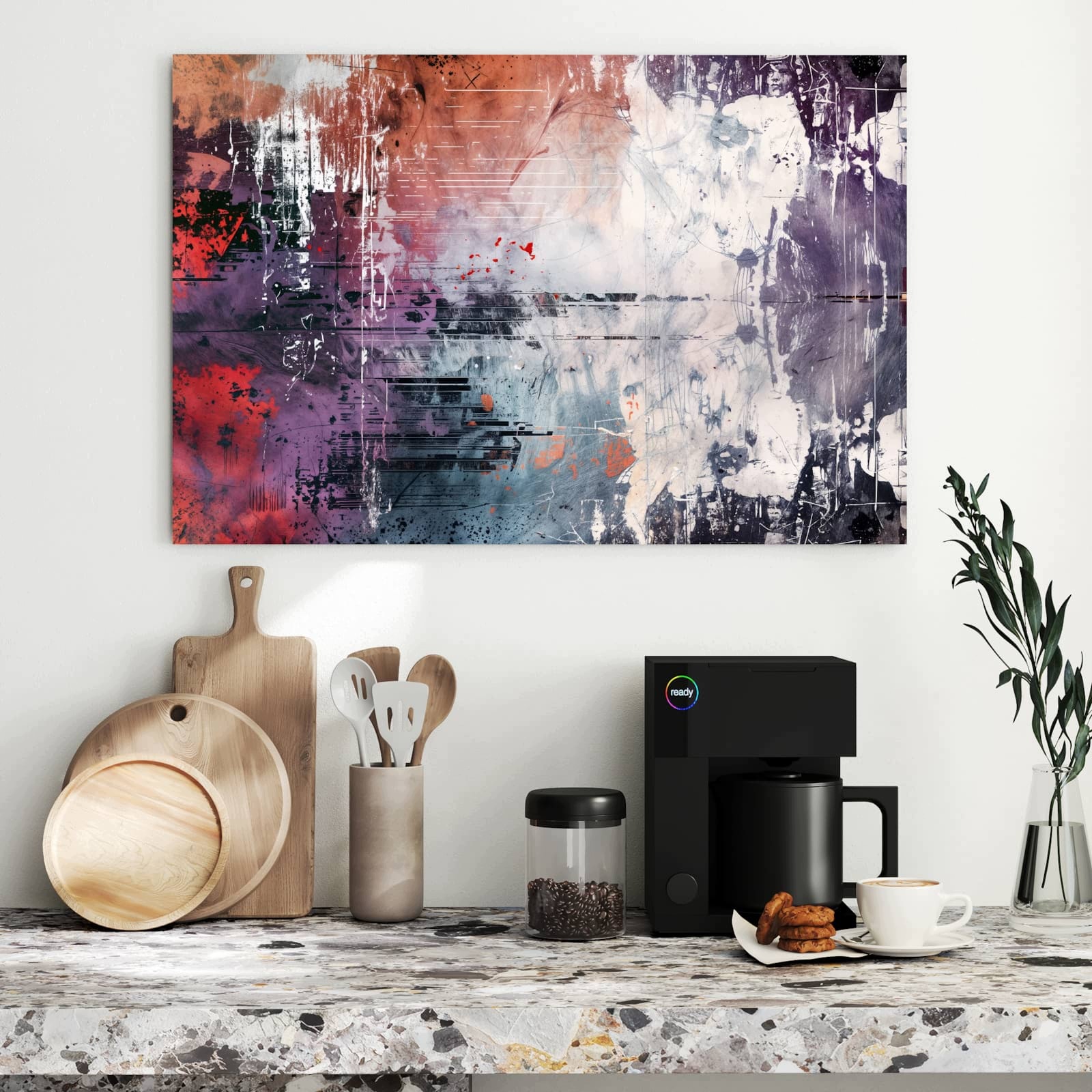 Magnetická tabule Abstraktní umění Kompozice 90 × 60 cm