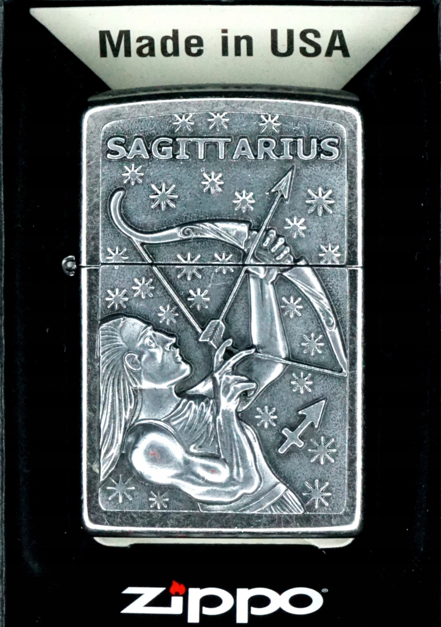 Zapalovač Zippo Zodiac Sagitarius střelec 2006505 Větruodolný benzínový