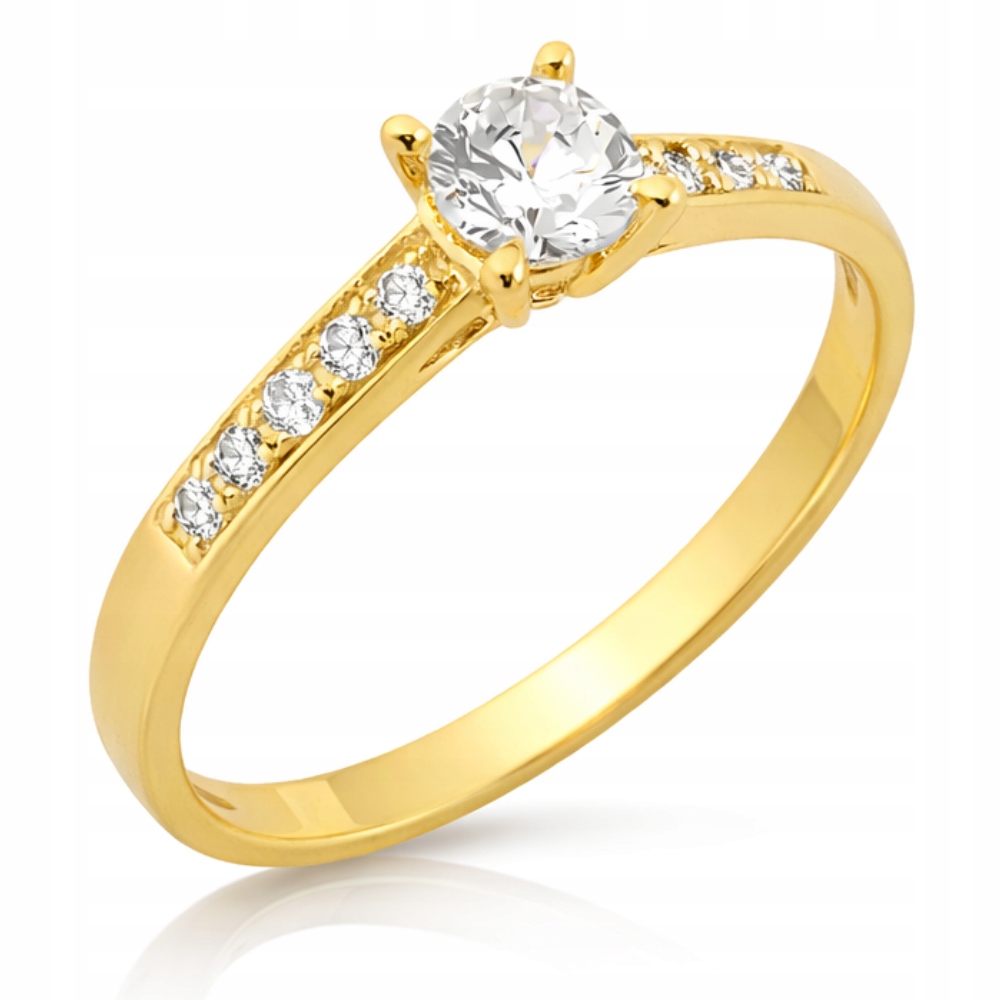 Zlatý Prstýnek 585 s Bílou Zirkonií Gravírování Bonus r25