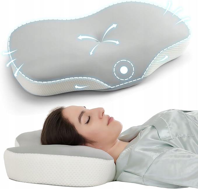 Ortopedický Polštář Memory Foam 60x34 cm Ergonomický pro spaní Měkký