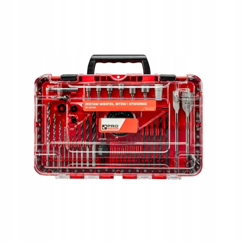 Sada Bitů, Vrtáků, Nástavců A Děrovaček Na Dřevo 90KS, Kufr