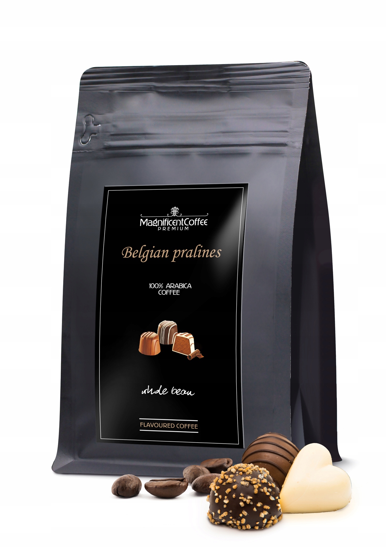 Kawa ziarnista smakowa 1kg Belgian Pralines 100% Arabica Próbka Kawy