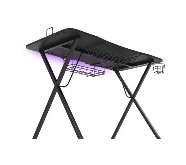 Biurko gamingowe Genesis HOLM 300 RGB dla Graczy Szerokość przestrzeni na nogi 0 cm