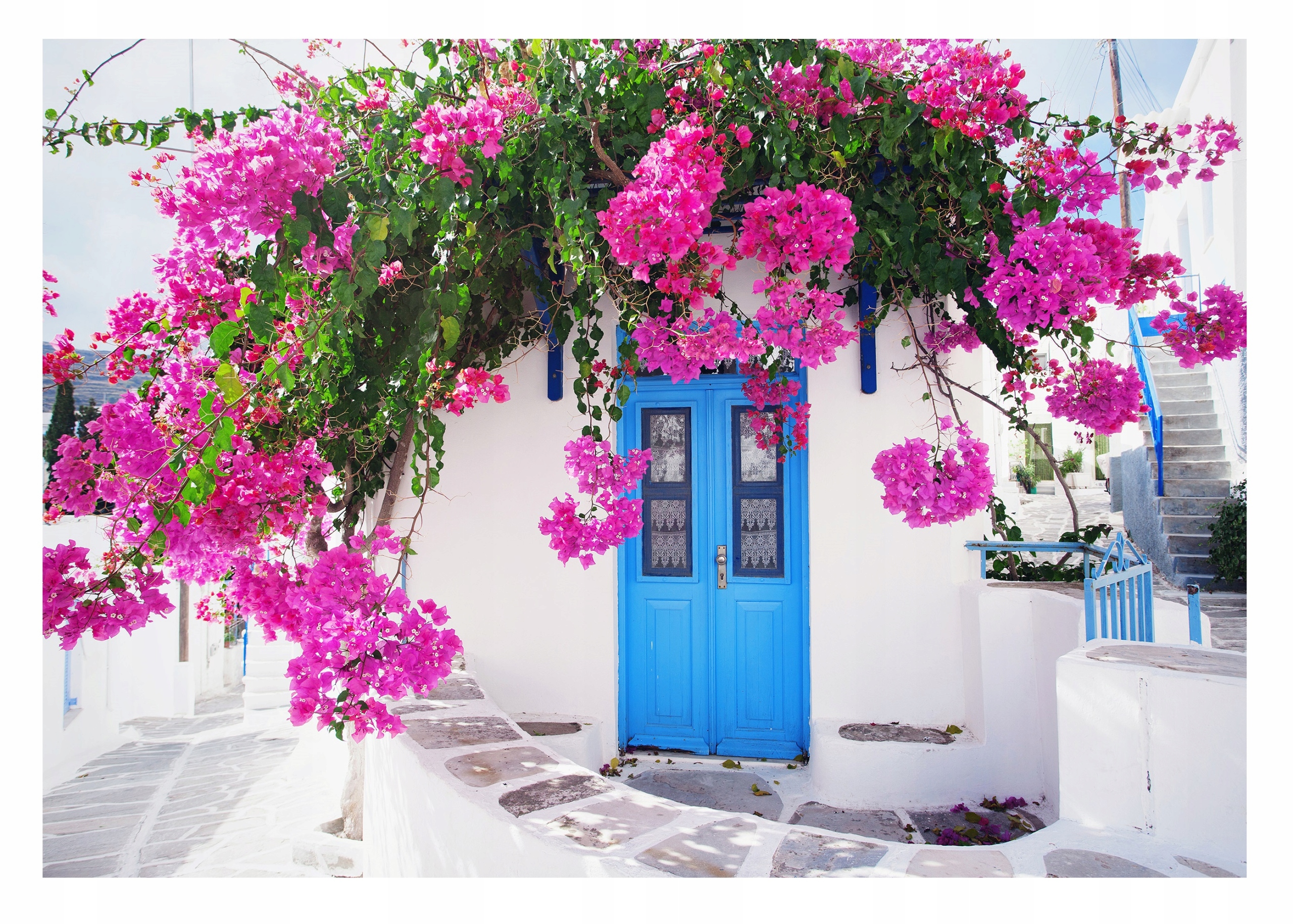 Fototapeta Řecké Uličky 3D Kuchyňská 254x184