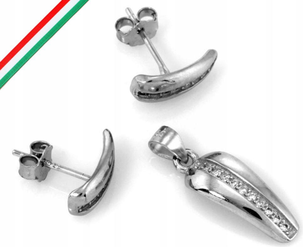 Stříbrný komplet šperků 925 jemný s zirkonem, módní vzor jako dárek