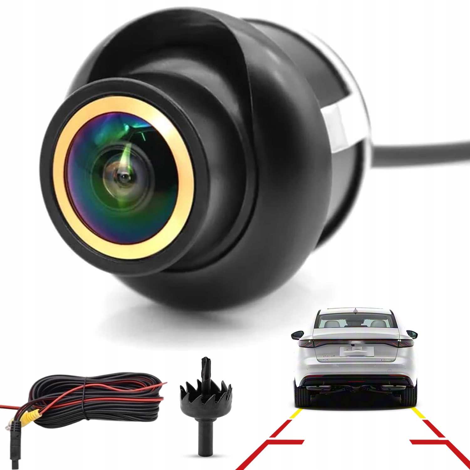 Kamera Parkowania Tylna 170° 720P Ahd Cvbs Wododporna Funkcja Nocna 12-24V