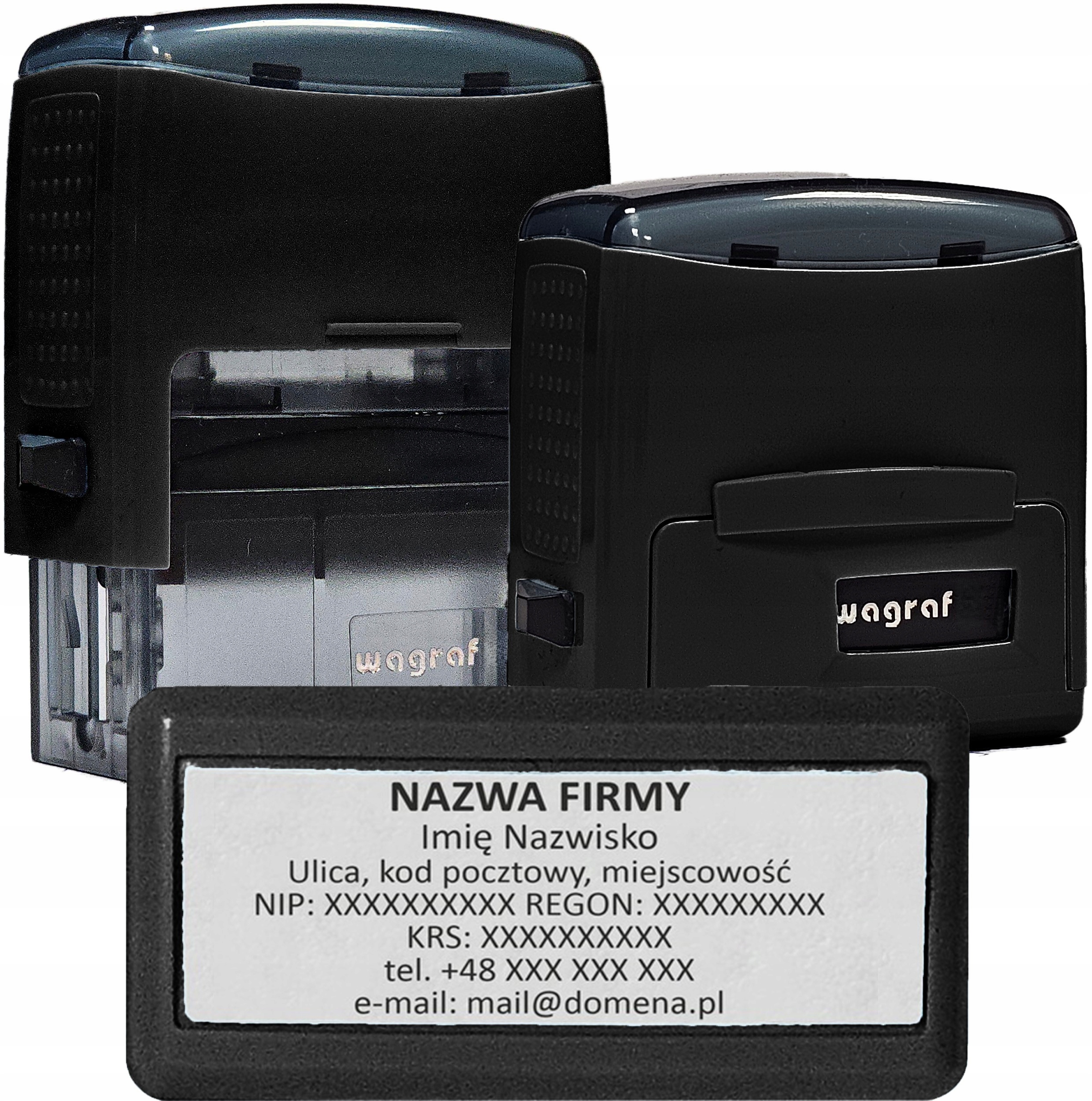 Фирменный, именной, медицинский штамп - ваш логотип-Wagraf B4s до 8 строк