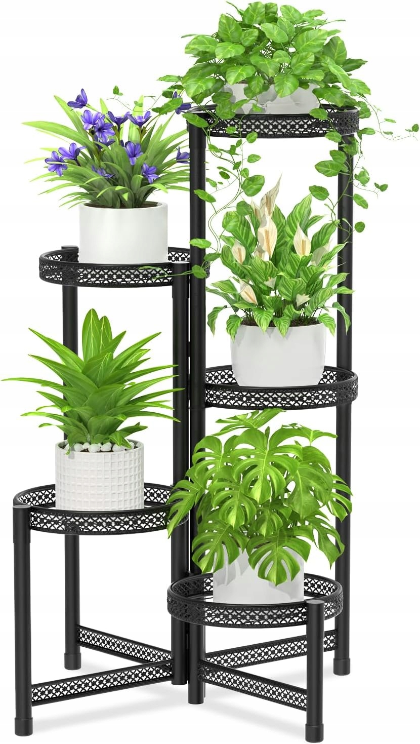5-úrovňový kovový držák na květináč 80 cm