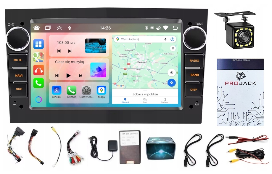 Rádio Navigácia Gps Opel Zafira B 2005-2014 Usb Wifi Bt Carplay 2/64 Gb