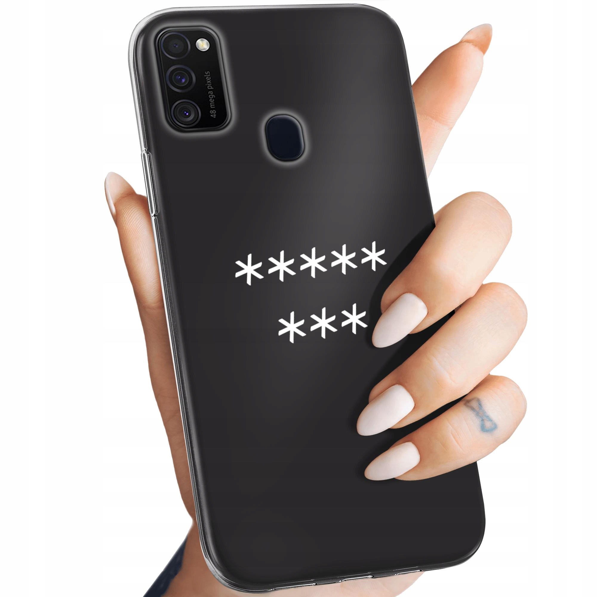 

Etui do Samsung Galaxy M21 z napisami guma