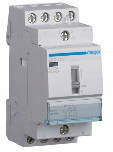 Instalační relé 4NO 16A 230V ERC416