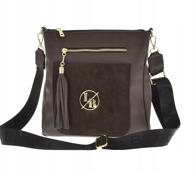 Dámská Kabelka Přes Rameno Semišová Hnědá Laura Biaggi Čokoládová Semišová