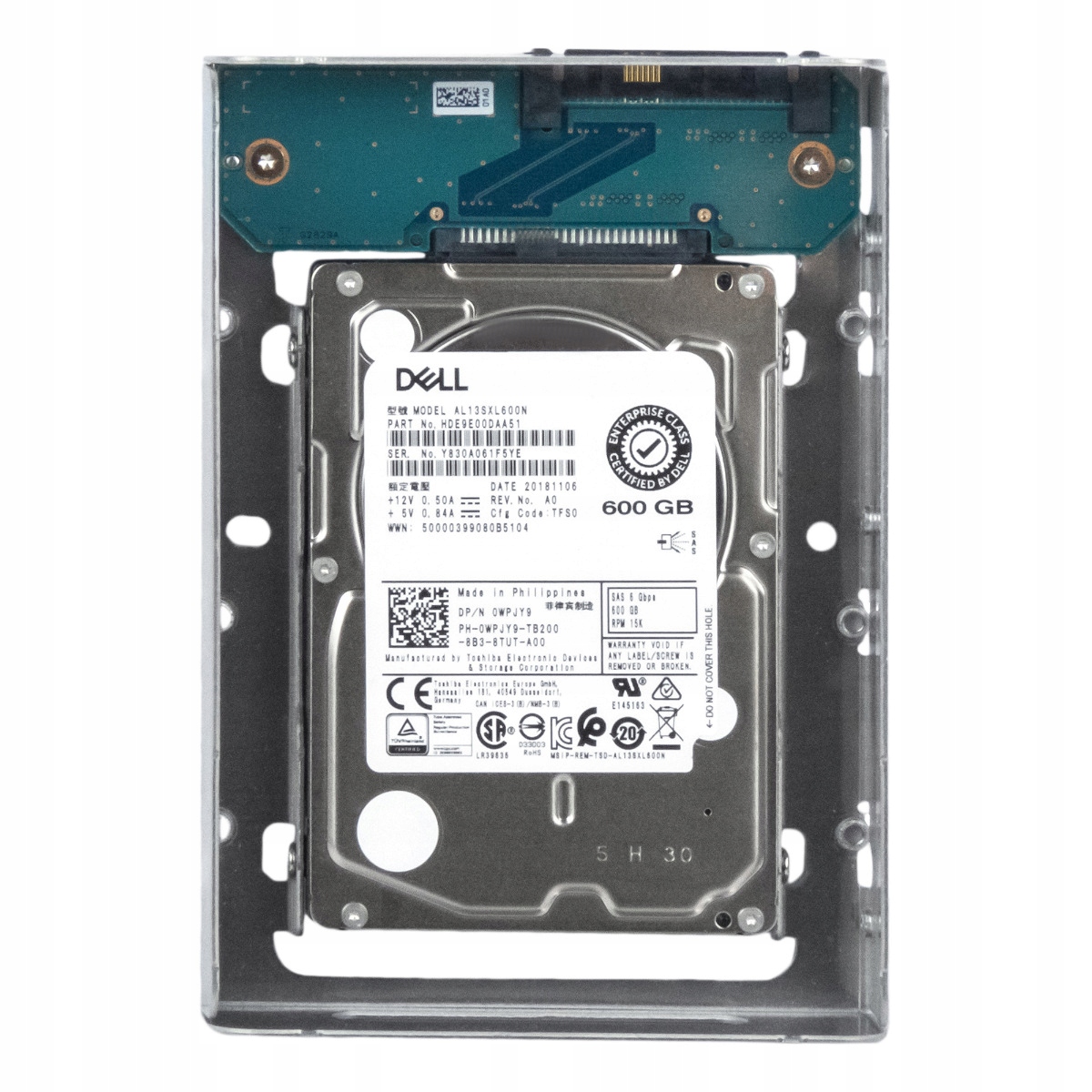 Dell 0WPJY9 600GB 15K SAS-2 3.5'' AL13SXL600N