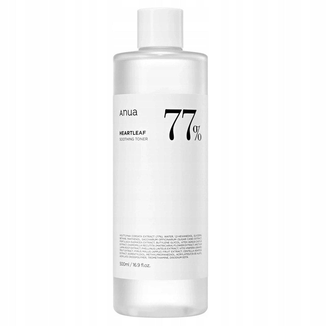 Anua Heartleaf 77% Soothing Toner Zklidňující Tonikum Na Obličej 500 ml