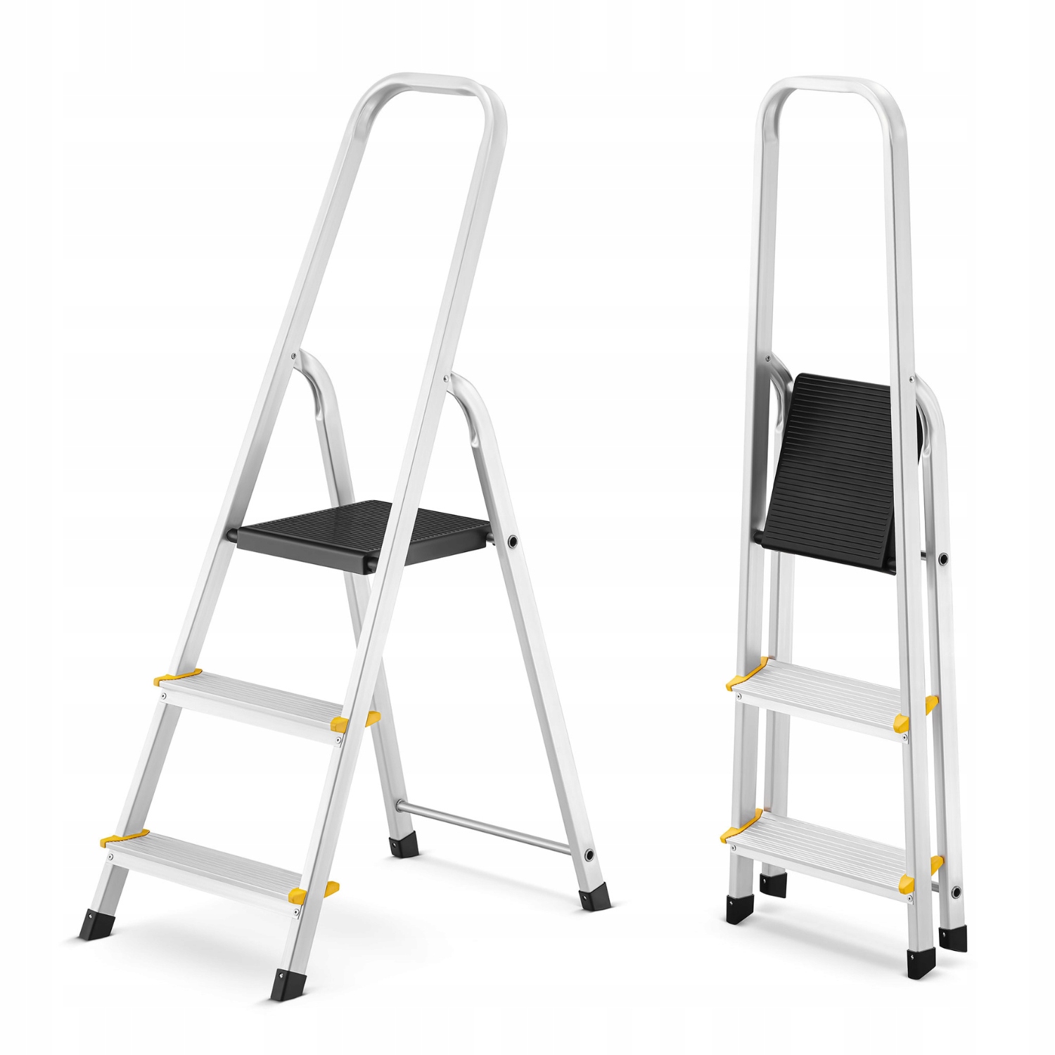 Žebřík hliníkový domácí jednostranný schůdky Higher 3 stupně 125 kg