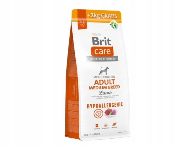 Karma dla psa Brit Care Hypoallergenic Medium Jagnięcina z ryżem 12 2 kg