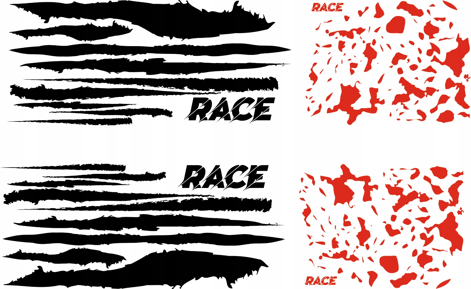 NAKLEJKI na Auto MOTYW RACE SZARPANY 94x690cm Producent code MG1101